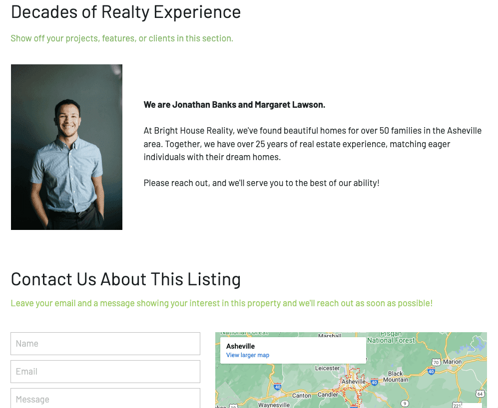 Plantilla de Kingston Road de Strikingly