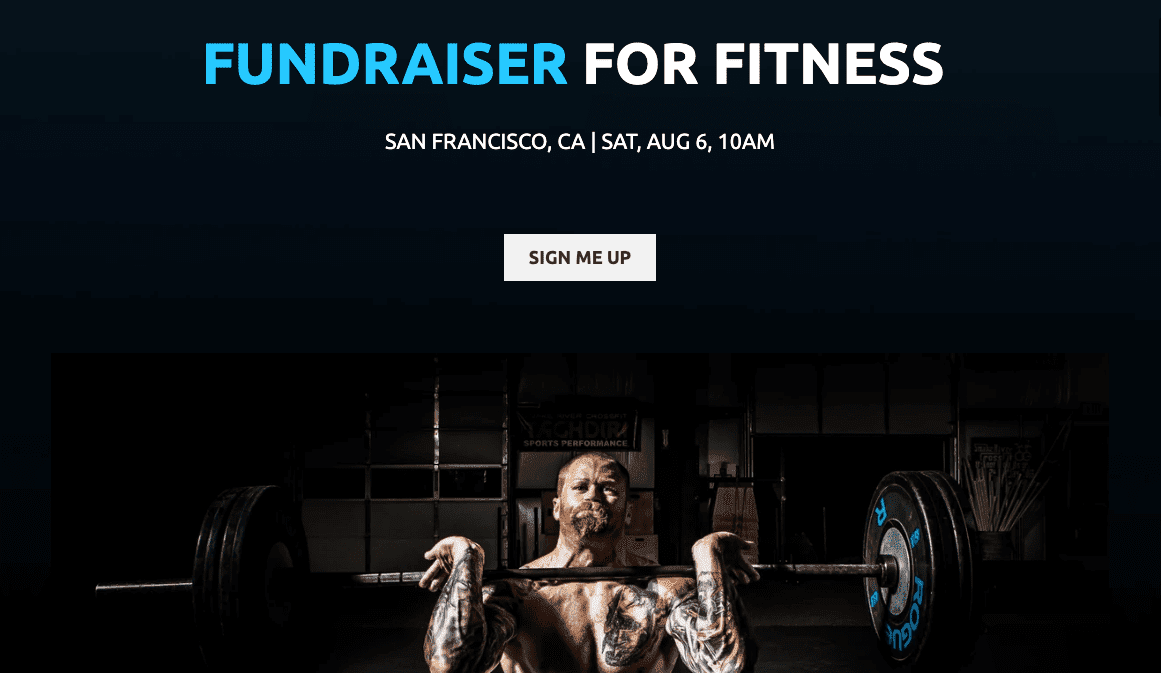 Šablona StrengthUnity od Strikingly