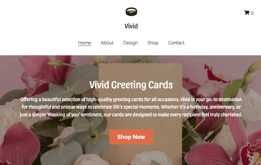 Template Merek Kartu Ucapan dari Strikingly