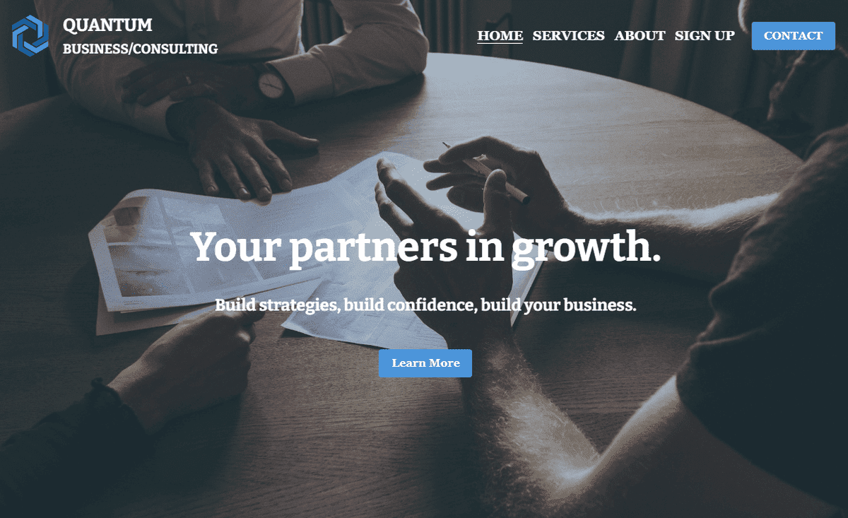 Template Bisnis Kuantum dari Strikingly