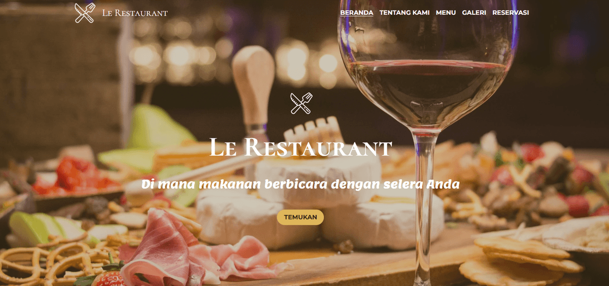 Templat Restoran Le dari Strikerly