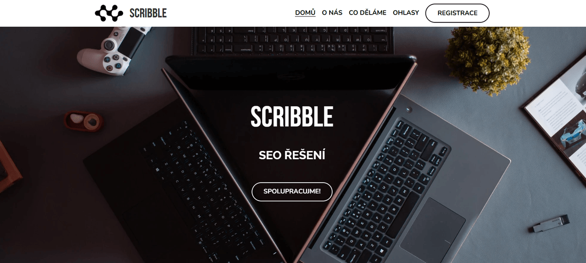 Šablona Scribble od Strikingly