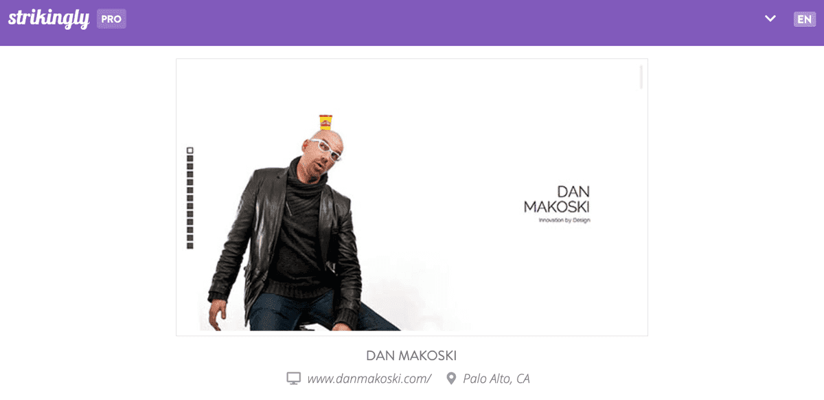 Dan Makoski Website from Strikingly