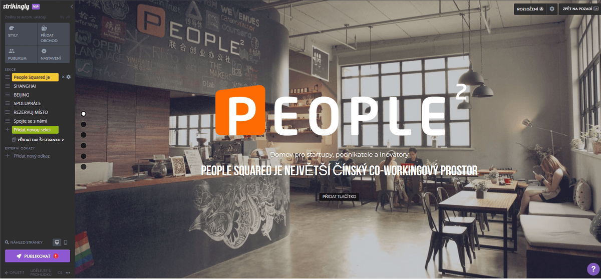 Jak využíváte trendy v designu loga na Strikingly - Umístění loga