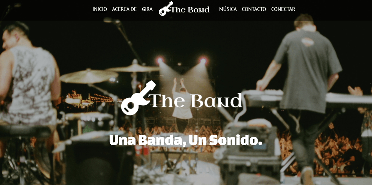 La plantilla de banda de Strikingly