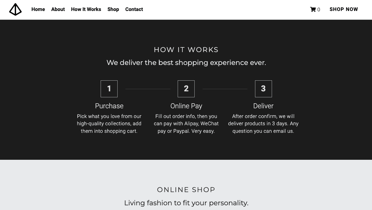 Plantilla Dolce de Strikingly