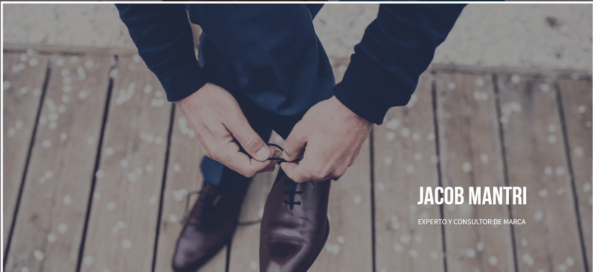 Plantilla de perspectiva de Strikingly