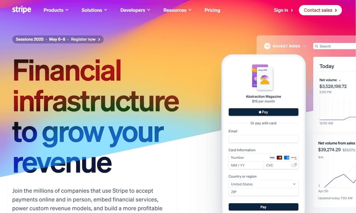 Image prise de Stripe