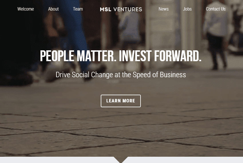 Plantilla de emprendimientos de Strikingly