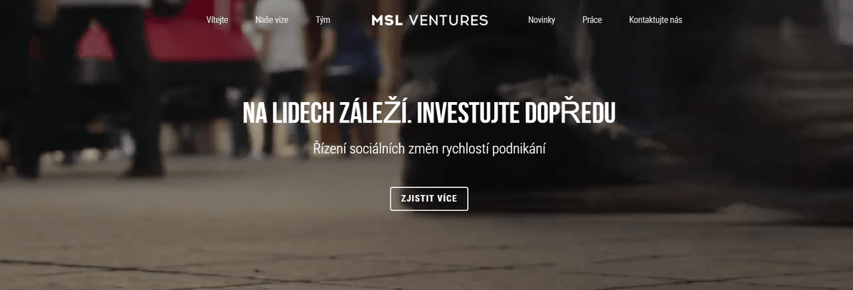 Šablona MSL Ventures od Strikingly