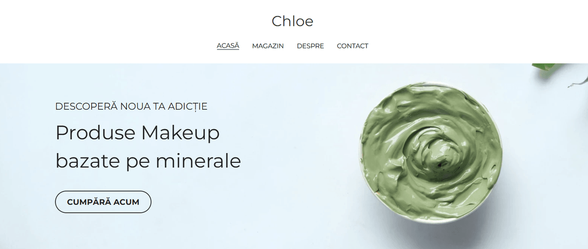 Șablon de machiaj Chloe de la Strikingly