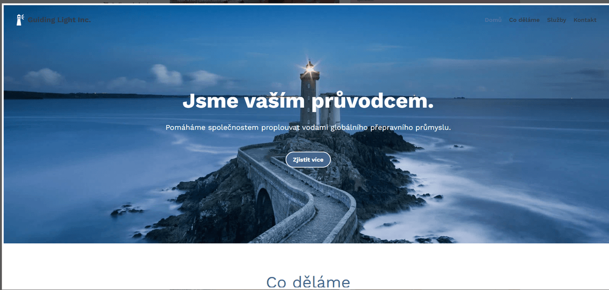 Šablona zinu od Strikingly