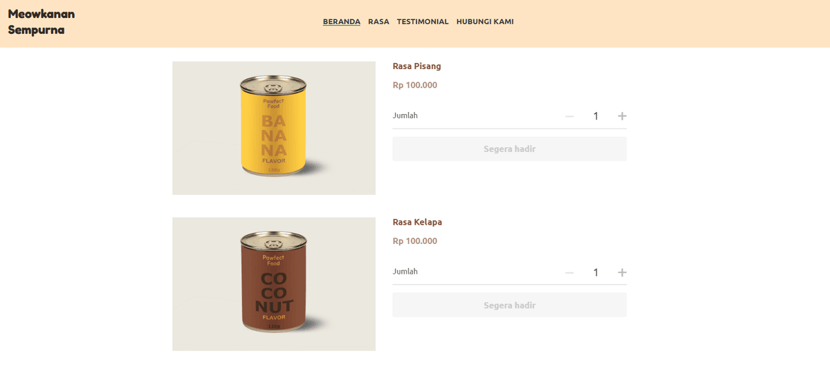 Templat Makanan Pawfect dari Strikingly
