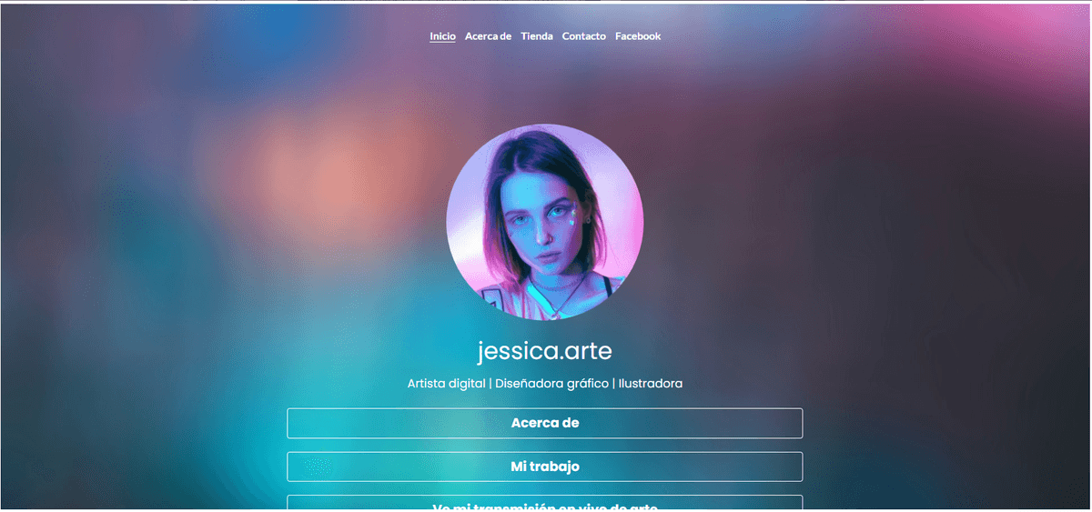 Plantilla de Andrea May de Strikingly