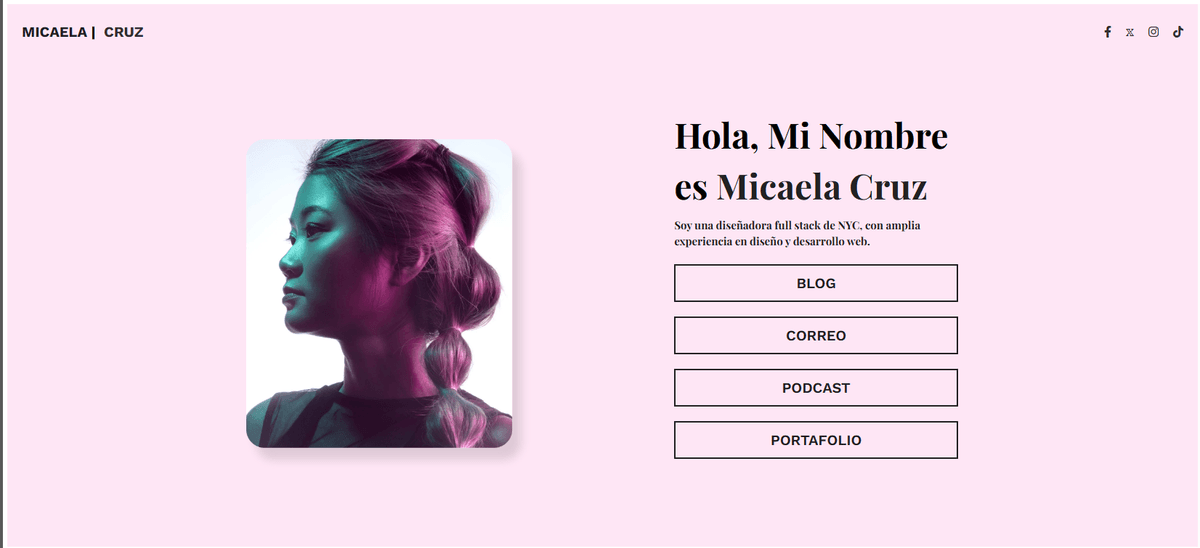 Plantilla de Enlace Bio de Strikingly