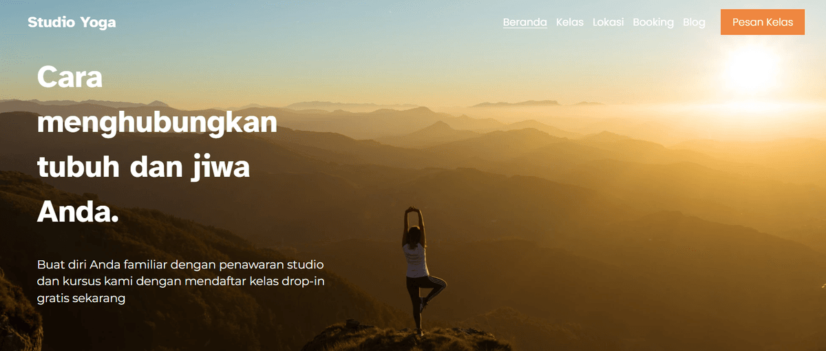 Templat Pemasaran Blog Yoga