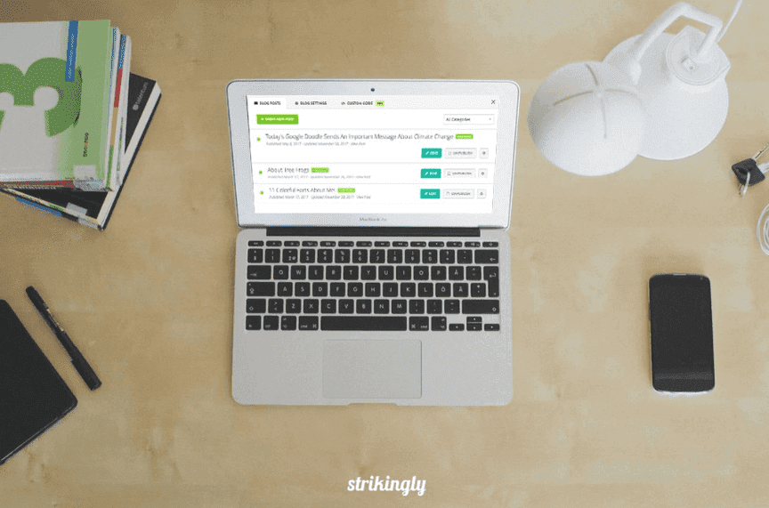 Dasbor Blog yang Mencolok