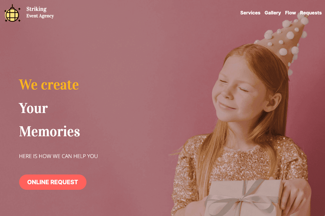 Templat Acara yang Menarik dari Strikingly