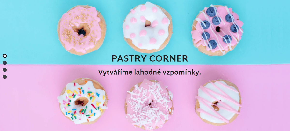 Šablona návrhu webových stránek Pastry Corner