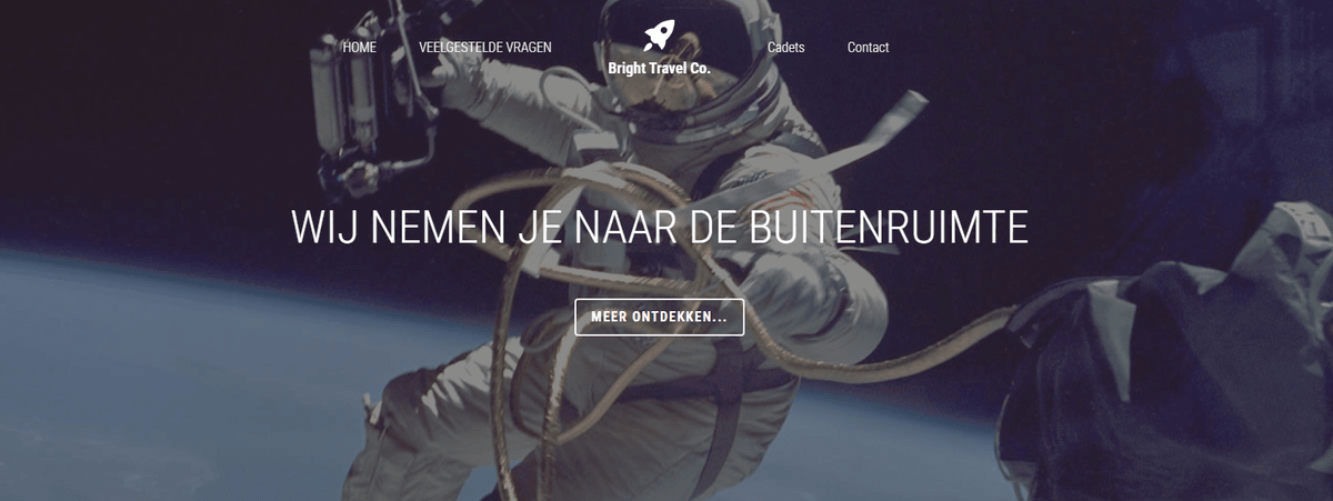 Heldere sjabloon van Strikingly