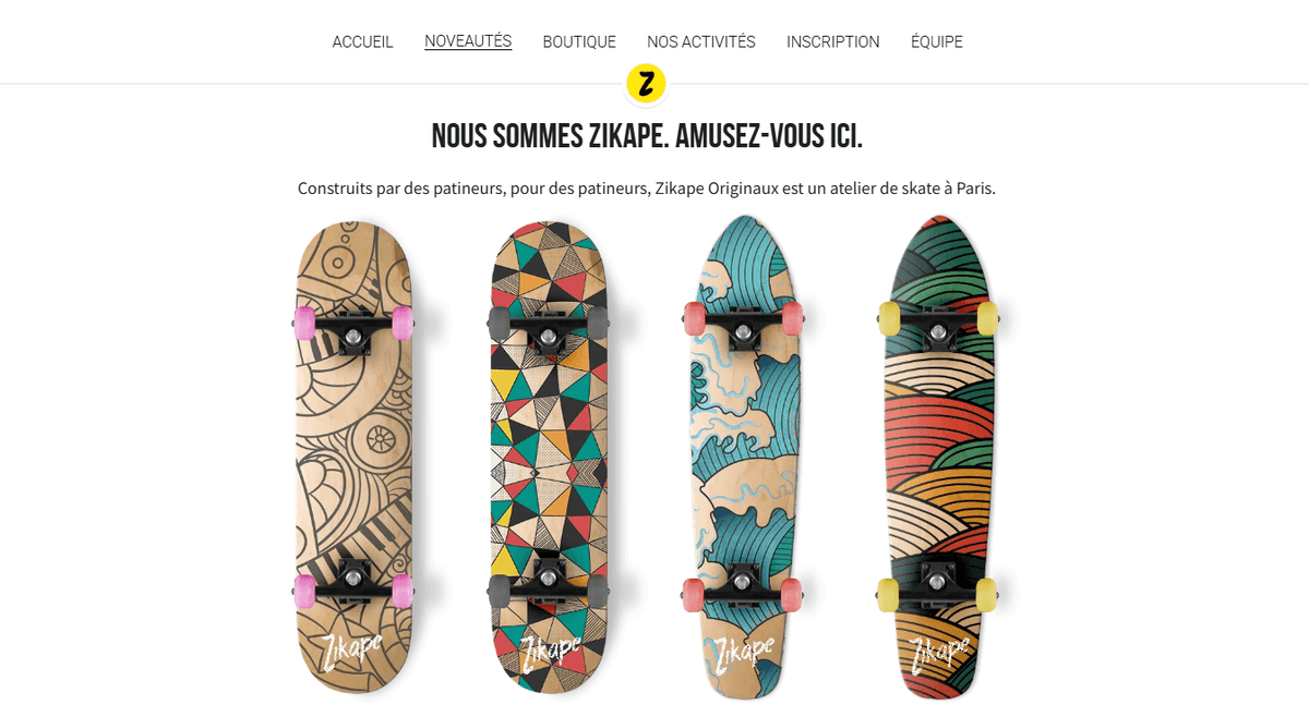 Conception de site web minimaliste mettant en valeur une utilisation efficace de l'espace négatif