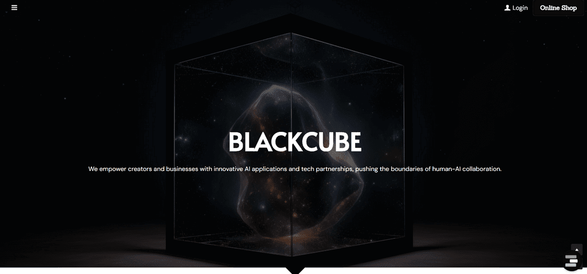 Tata letak situs web yang efektif seperti Blackcube
