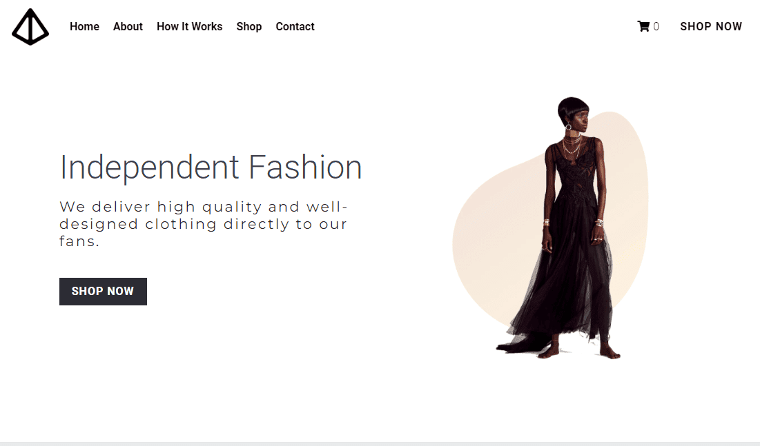 Plantilla Glow de Strikingly