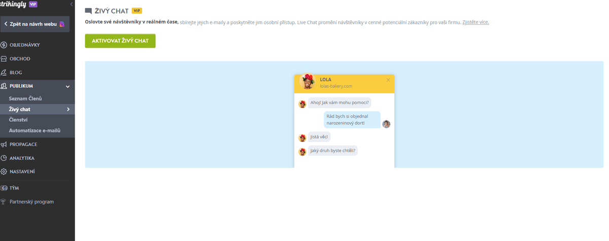 Pozoruhodně funkce živého chatu