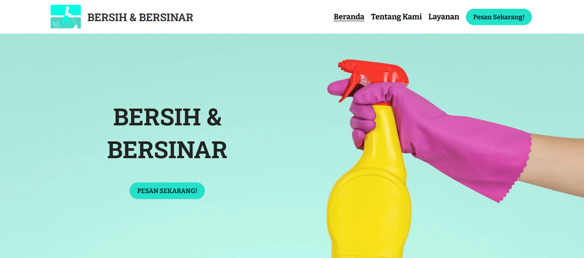 Templat Bersih & Bersinar dari Strikingly