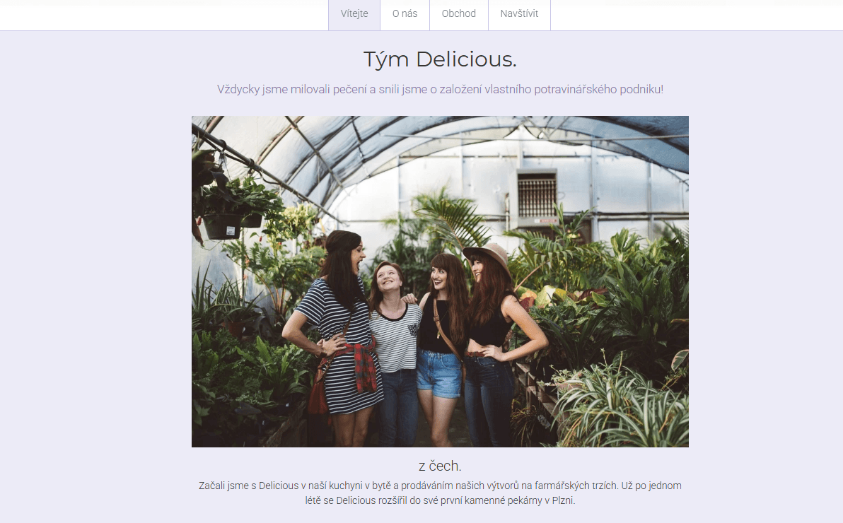 Šablona minimalistického obchodu od Strikingly