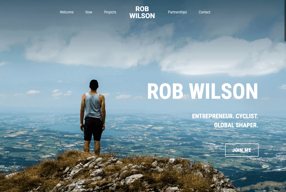 Template Merek Pribadi Cerah dari Strikingly