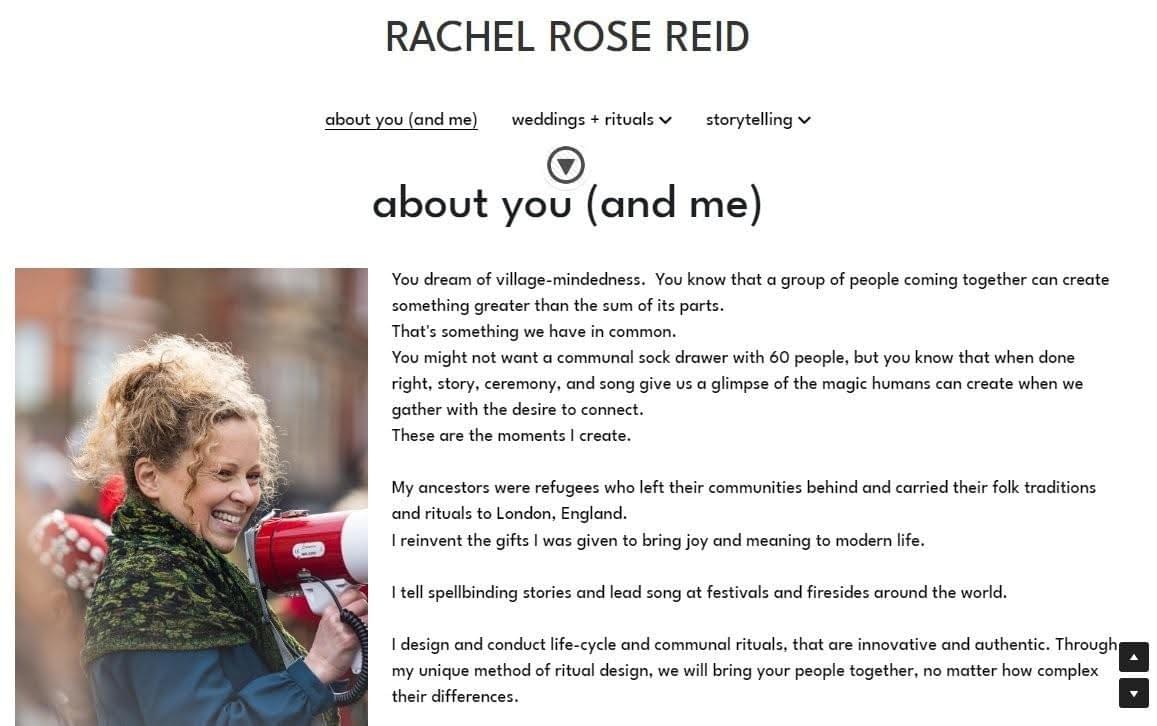 Sitio web de Rachel Rose Reid