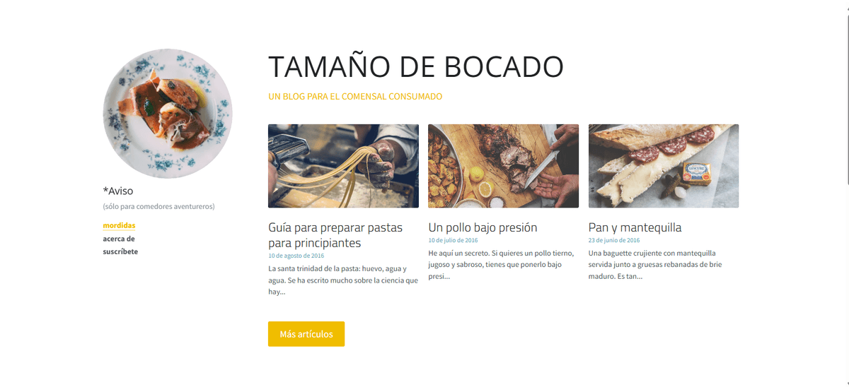 Plantilla de tamaño byte de Strikingly