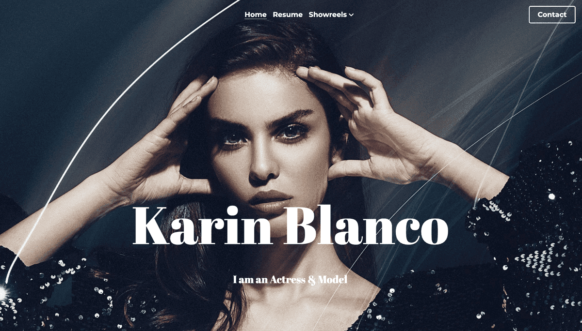 Plantilla de Karin Blanco de Strikingly
