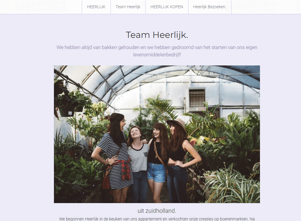 Minimalistische winkeltemplate van Strikingly