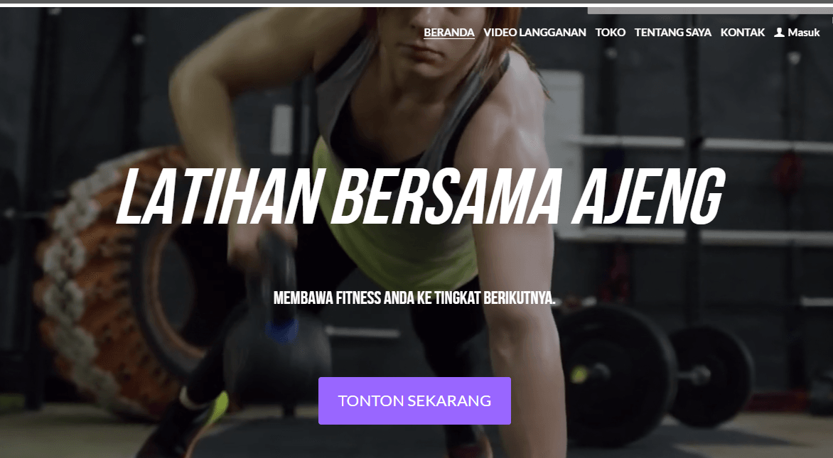 Berlatih dengan Template Pemasaran Kebugaran Cathy dari Strikingly