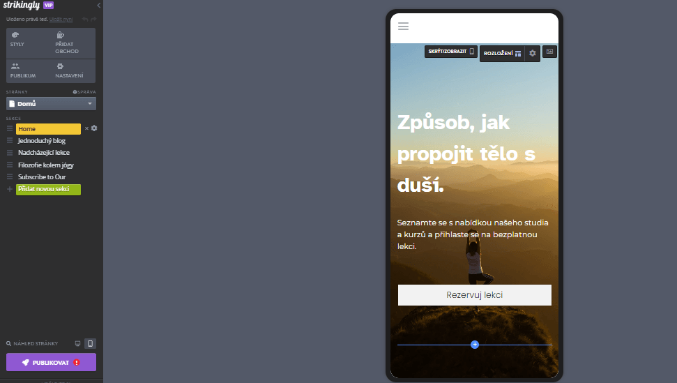 Pozoruhodně mobilní editor