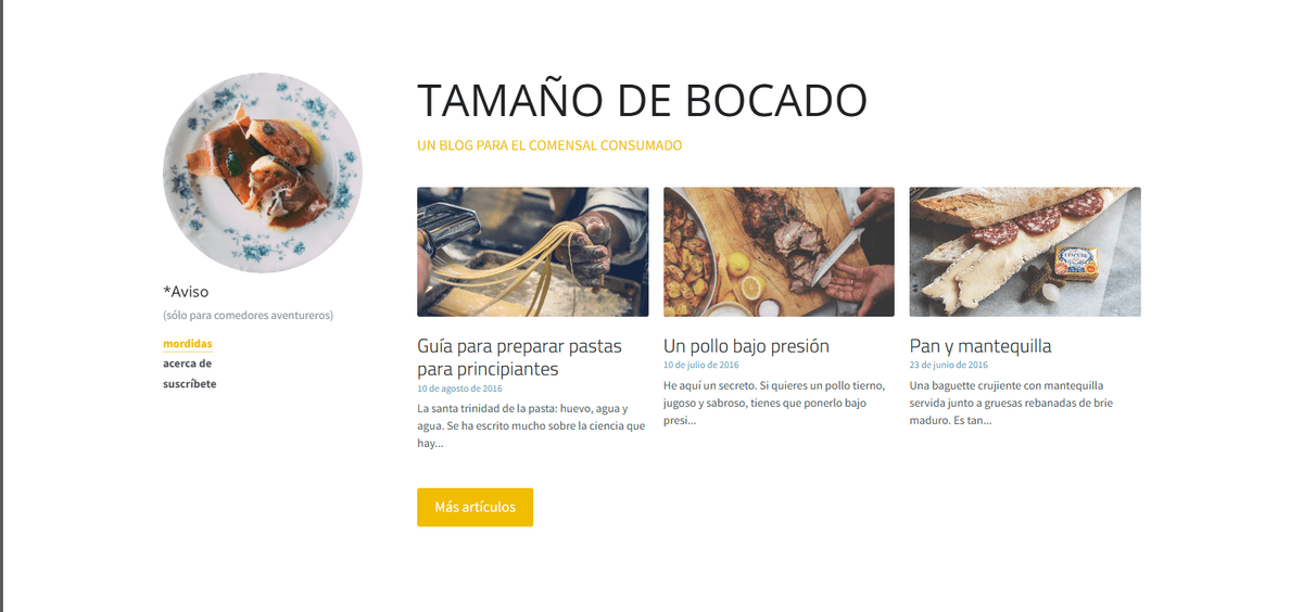 Plantilla de tamaño byte de Strikingly