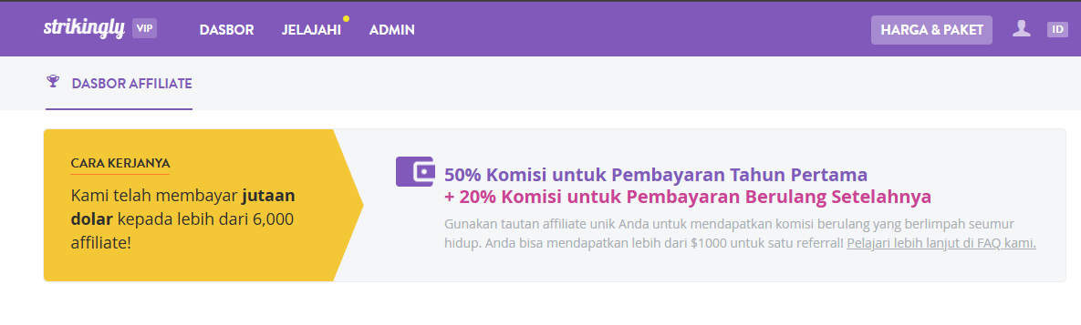 Spanduk Pengumuman Program Afiliasi yang Mencolok