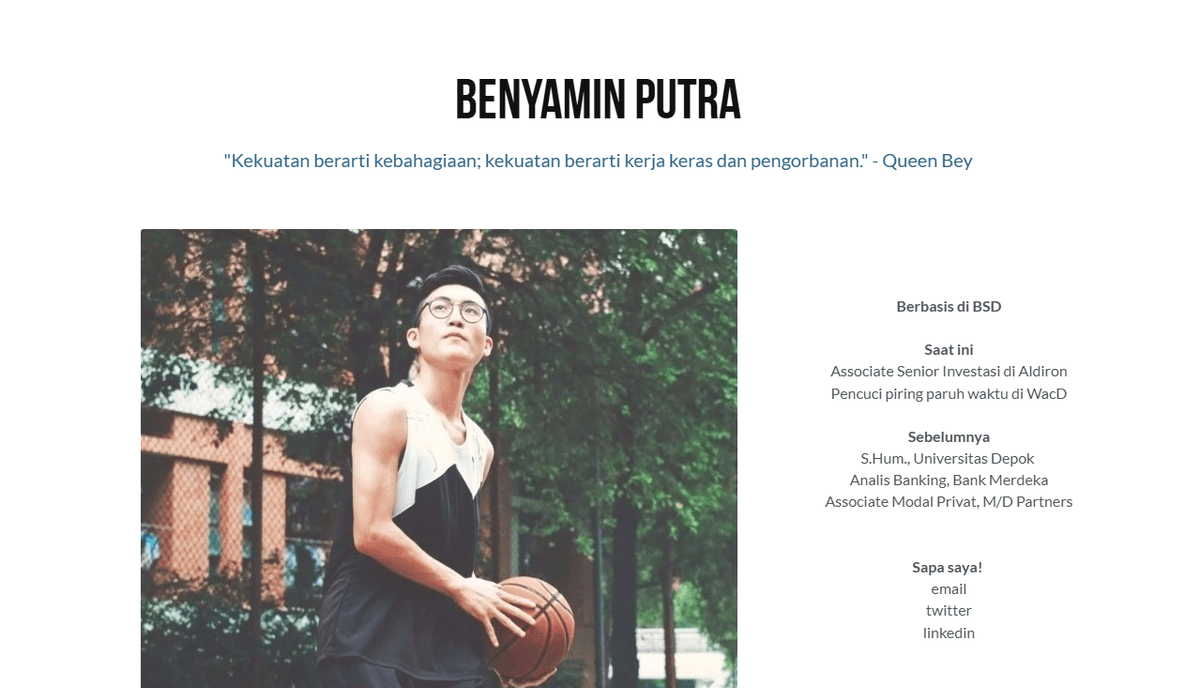 Templat Tampilan dari Strikerly