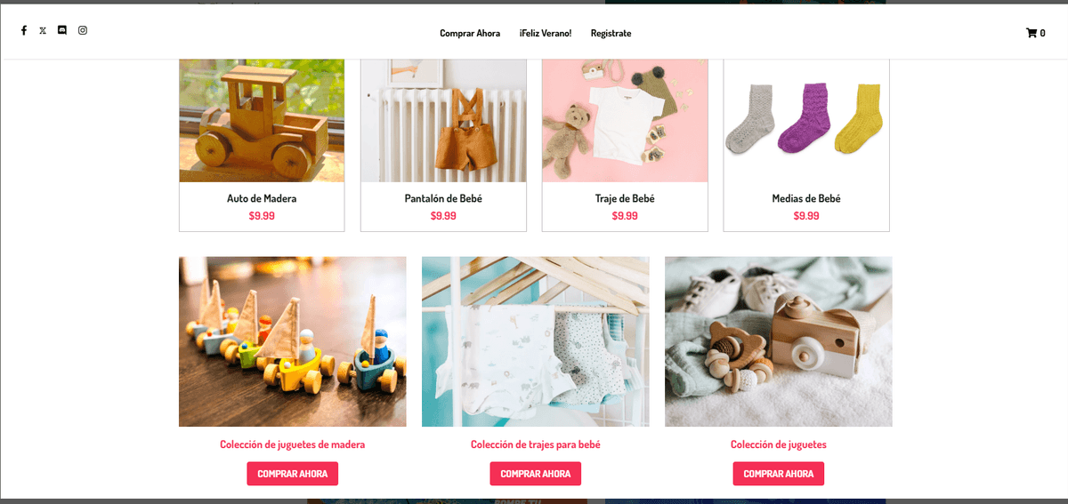 Plantilla de tienda online de Peggi