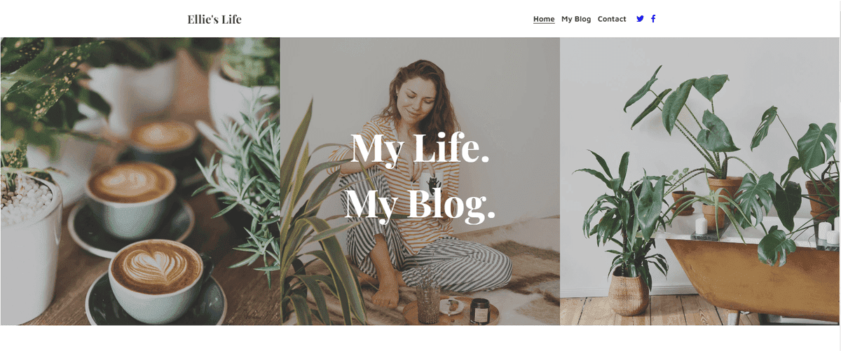 Plantilla de blog de moda de Strikingly