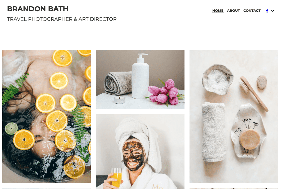 Plantilla de mosaico de Strikingly