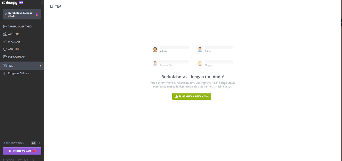 Fitur Tim yang Mencolok