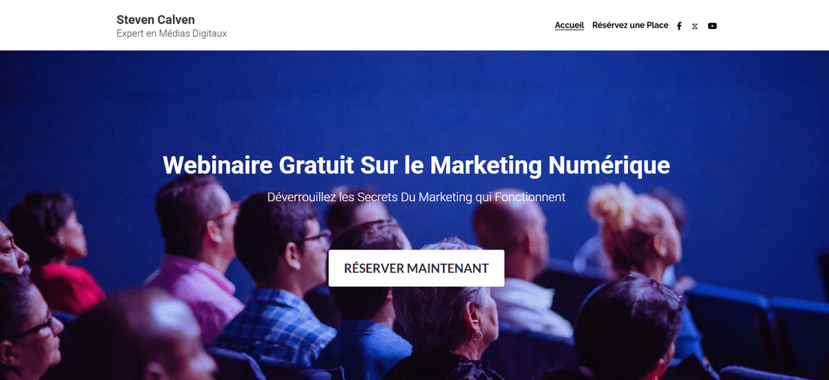 Modèle de webinaire marketing