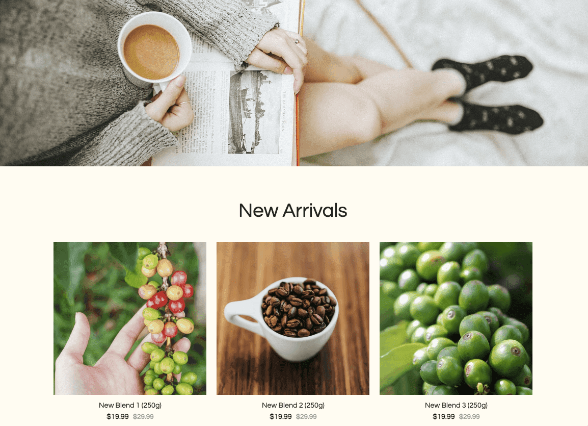 Plantilla CosmoBrew de Strikingly