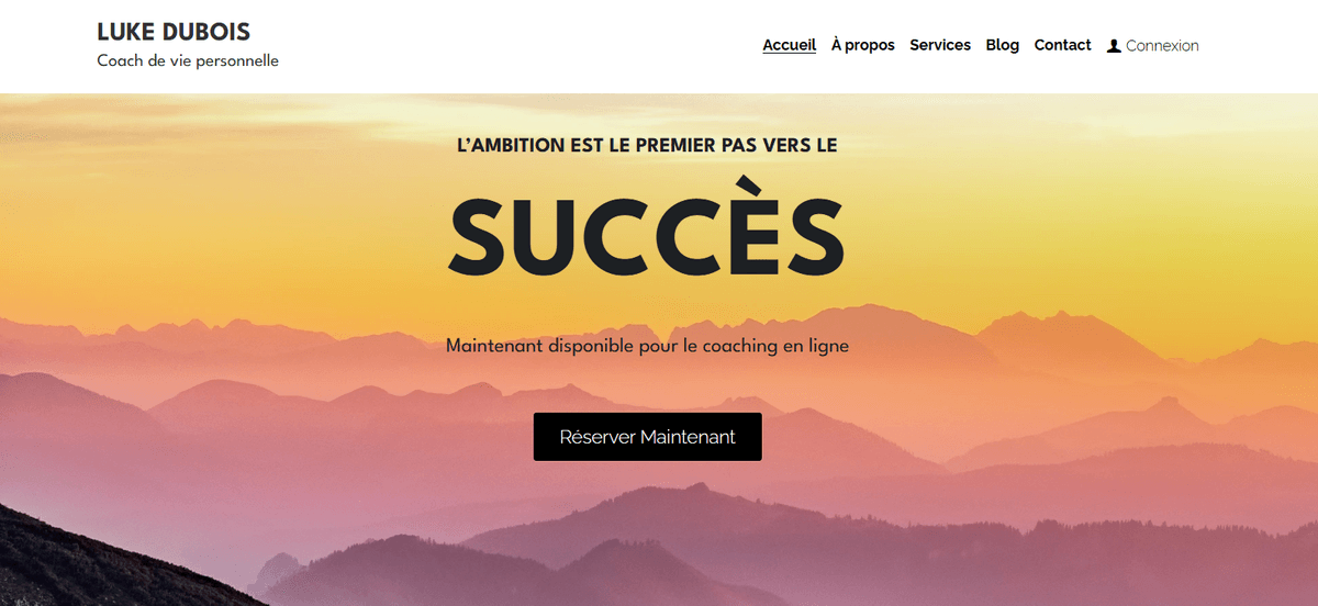Modèle de coach de vie personnelle
