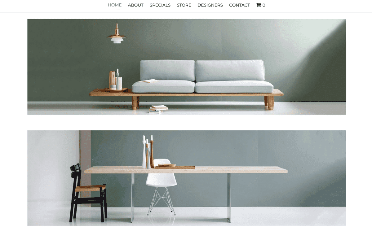 Šablona Spectre od Strikingly