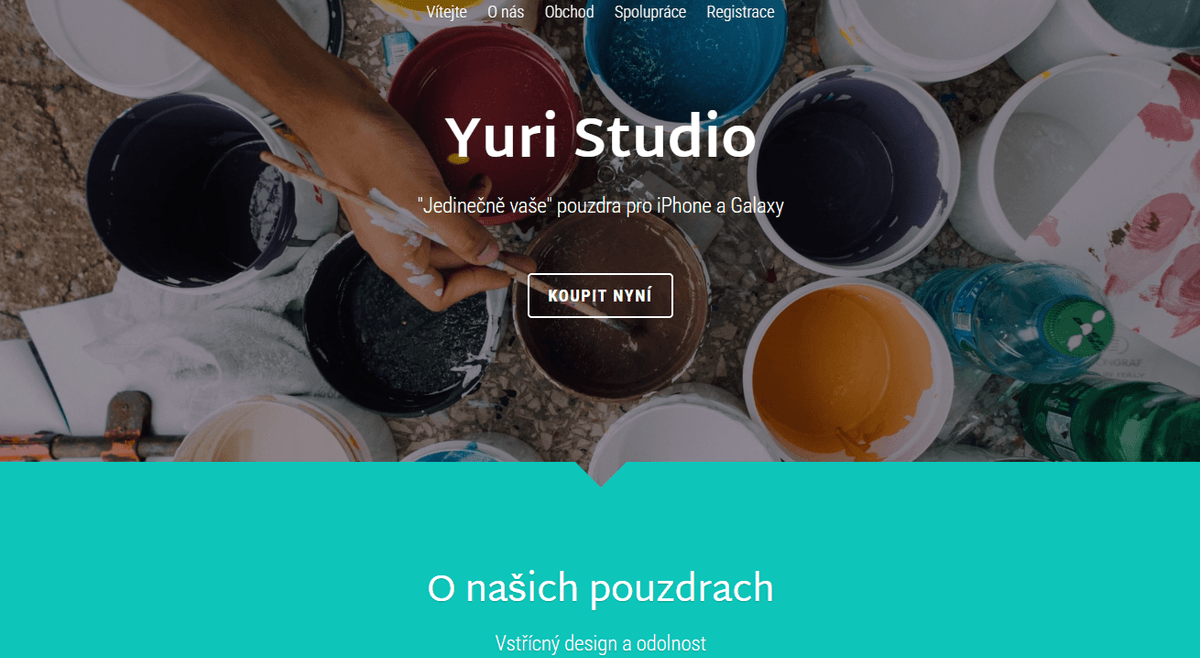 Šablona jednostránkového webu Bright Store od Strikingly