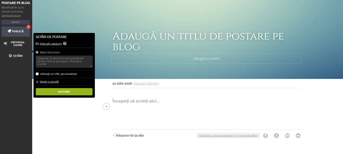 Meta Descrierea Blogului